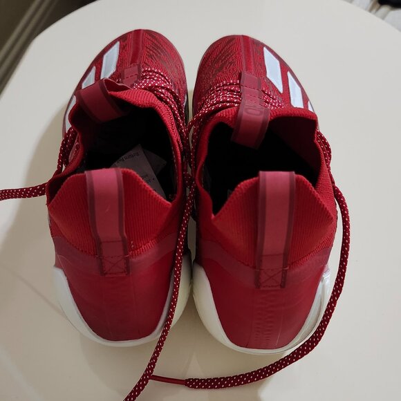 Adidas Adizero Primeknit Football Cleats Red/White Men's Size 12.5 (HP8745) NEW! - Picture 6 of 7